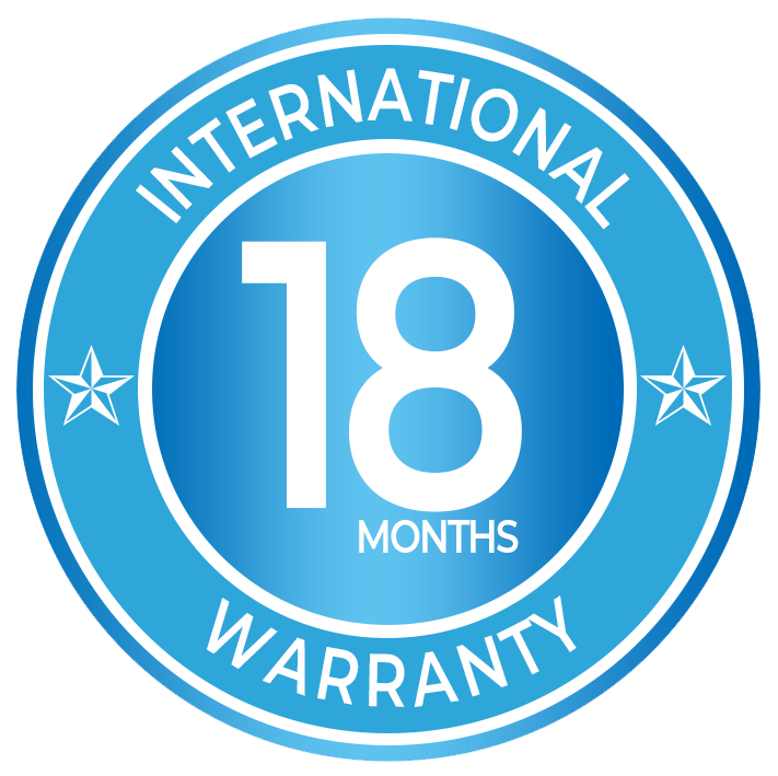 18 Months International Warranty